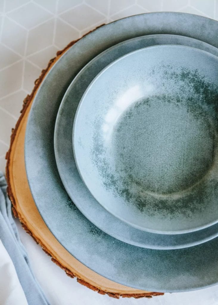ceramic plates ready for the air fryer stack-of-ceramic-plates