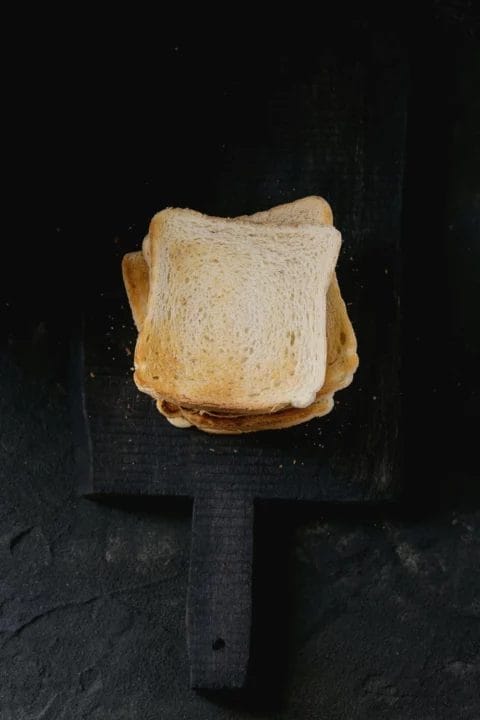 toasted bread in oven